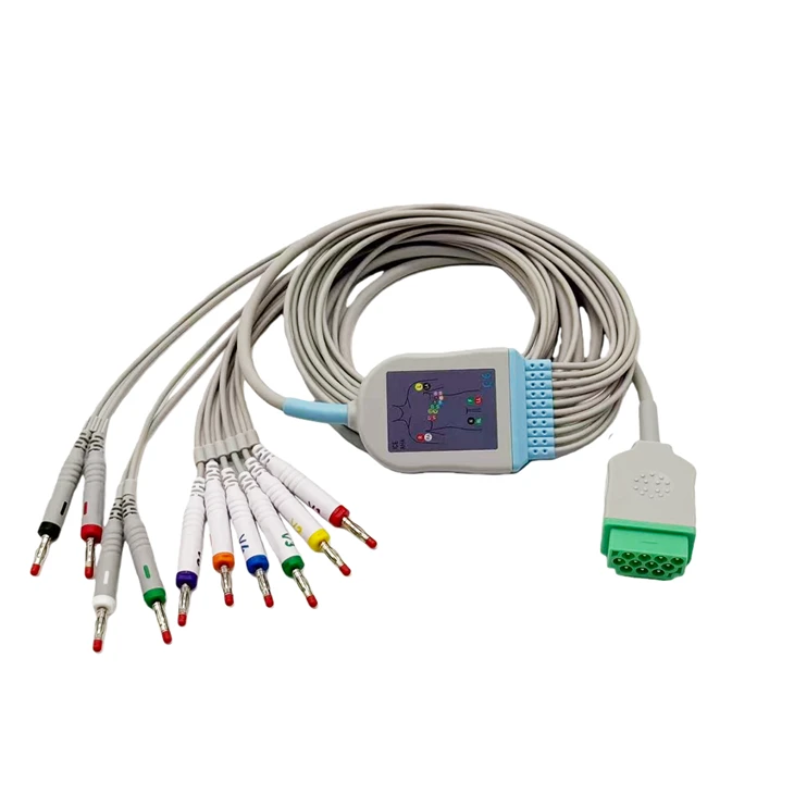 GE Compatible 11-Pin 10-Lead ECG/EKG Trunk Cable factory