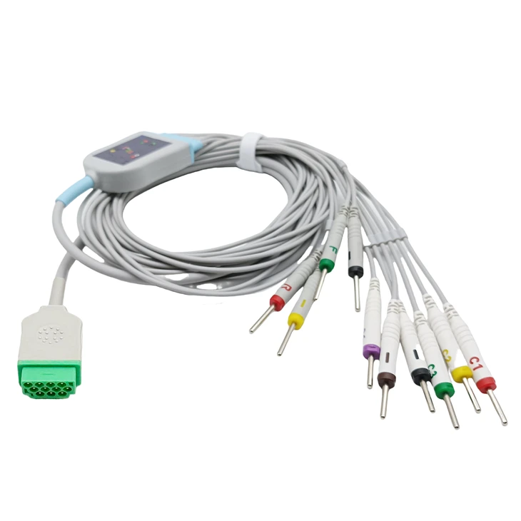 GE Compatible 11-Pin 10-Lead ECG/EKG Trunk Cable