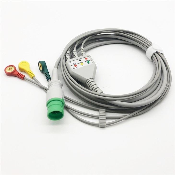 IEC Clip ECG Cable 3Lead For Mediana D500 13pin