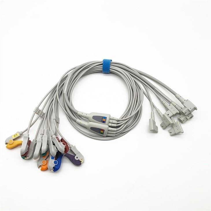 Philips TC30 Ecg 10 Lead Wires With Snap/clip
